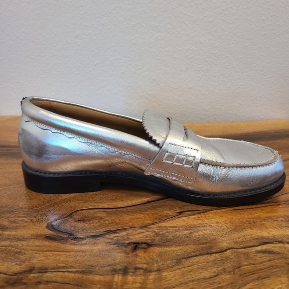 Golden Goose Jerry Metallic Silver Penny Loafer - Picture 9 of 16